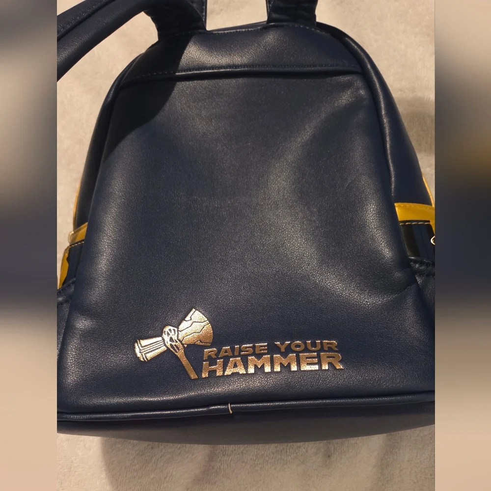 Loungefly: Marvel Thor Backpack - Black, Yellow, and Red - Picture 3 of 9
